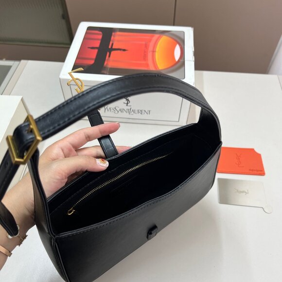 YSL LE 5 À 7 HOBO BAG IN SMOOTH LEATHER NOIR - Picture 9 of 9